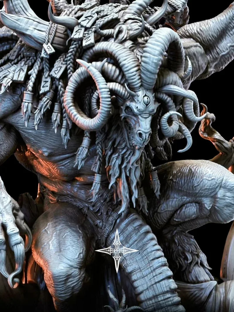 280mm Minotaur Warrior, Resin Model Figure Kit, Fantasy Theme, Unassembled and Unpainted