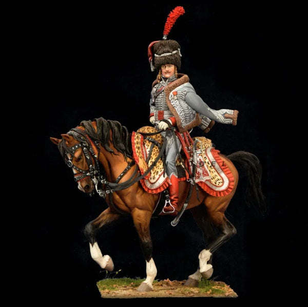 1/18 Napoleonic Elite Cavalry Officer, Resin Model Figure Kit, Unassembled and Unpainted