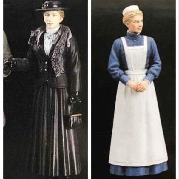 1/32 WWI German Female Noble & Nurse, 2 Figures, Resin Model Figure Kit, Unassembled and Unpainted