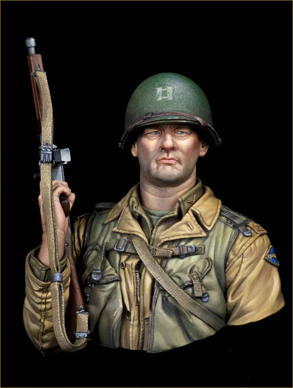 1/10 WWII US 2nd Ranger Battalion Soldier, Resin Model Bust Kit, Unassembled and Unpainted