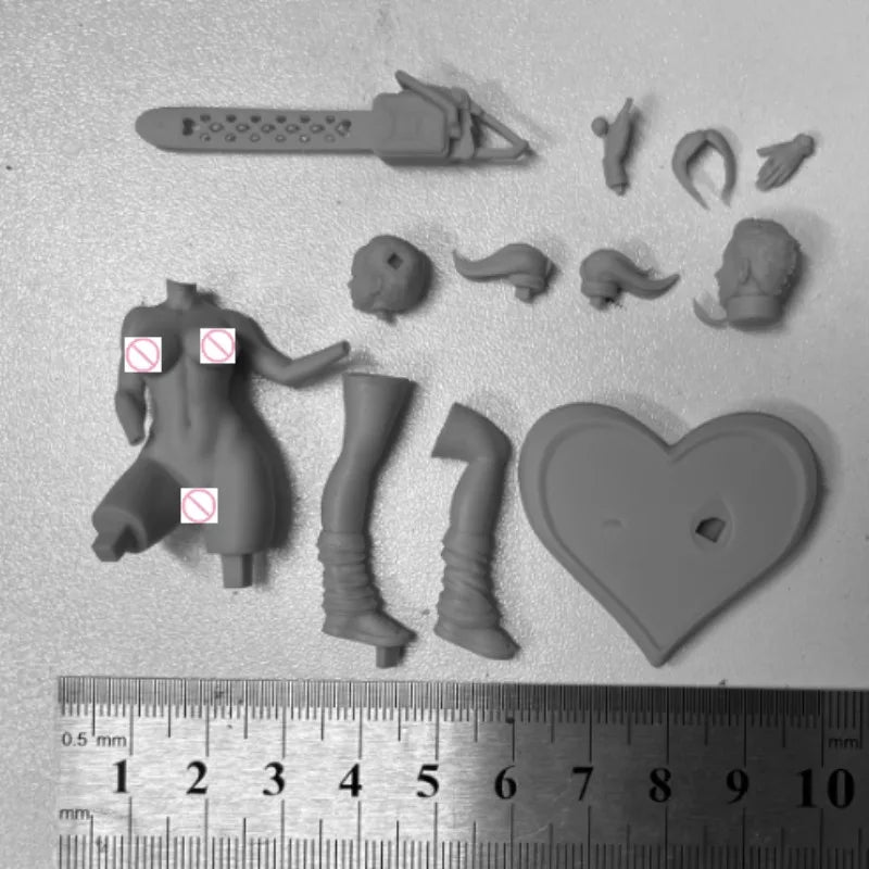 1/24 Juliet with Chainsaw, Resin Model Figure Kit, Anime Theme, Unassembled and Unpainted