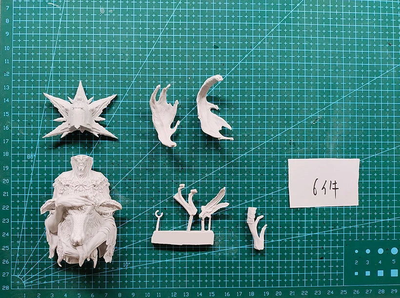 1/10 Demonic Horned Creature, Resin Model Bust Kit, Fantasy Theme, Unassembled and Unpainted