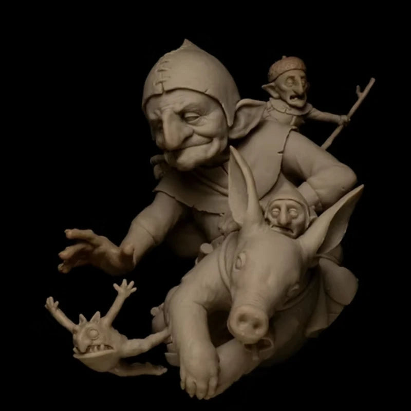 1/12 Goblin Warrior Mount, Resin Model Figure Kit, Fantasy Theme, Unassembled and Unpainted