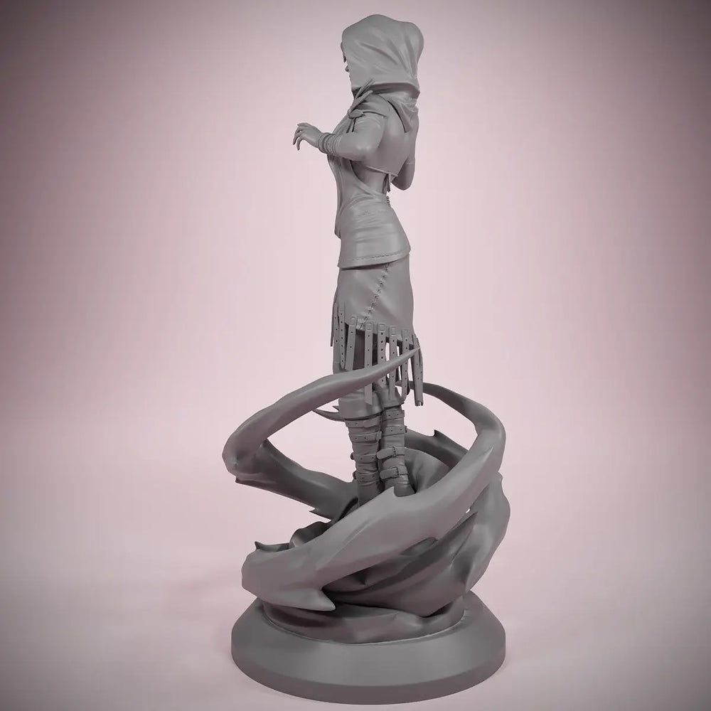 80mm Morrigan Sorceress, Resin Model Figure Kit, Fantasy Theme, Unassembled and Unpainted
