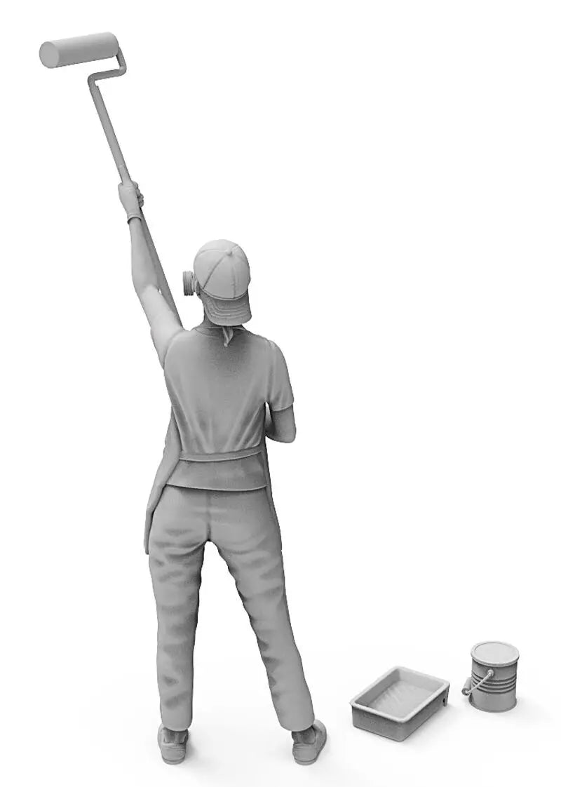 1/35 Construction Workers, 6 Figures, Resin Model Figure Kit, Historical Theme, Unassembled and Unpainted