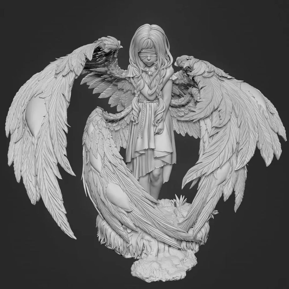 Seraph Angel Winged, Resin Model Figure Kit, Mythology Theme, Unassembled and Unpainted