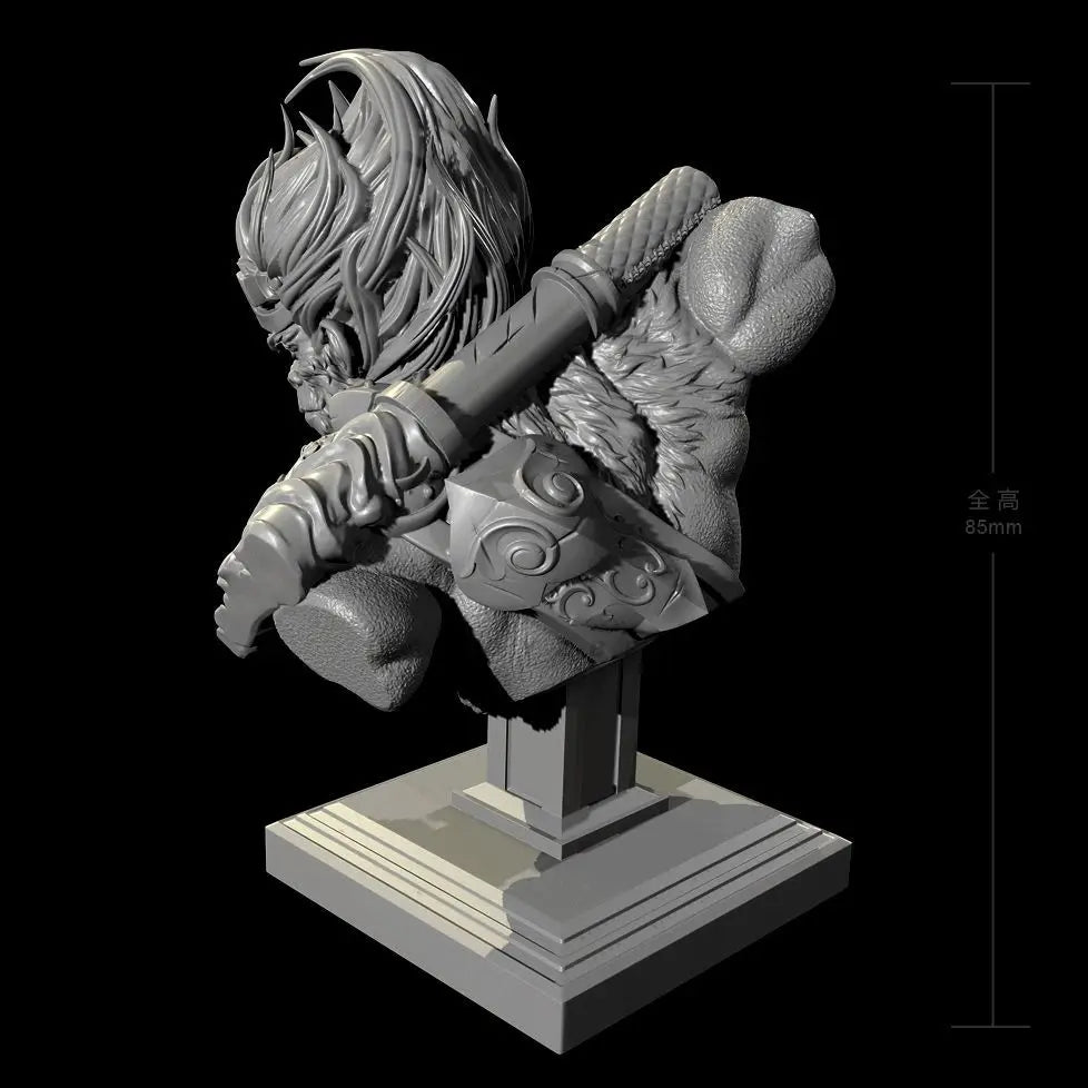 85mm Sun Wukong, Resin Model Bust Kit, Mythology Theme, Unassembled and Unpainted