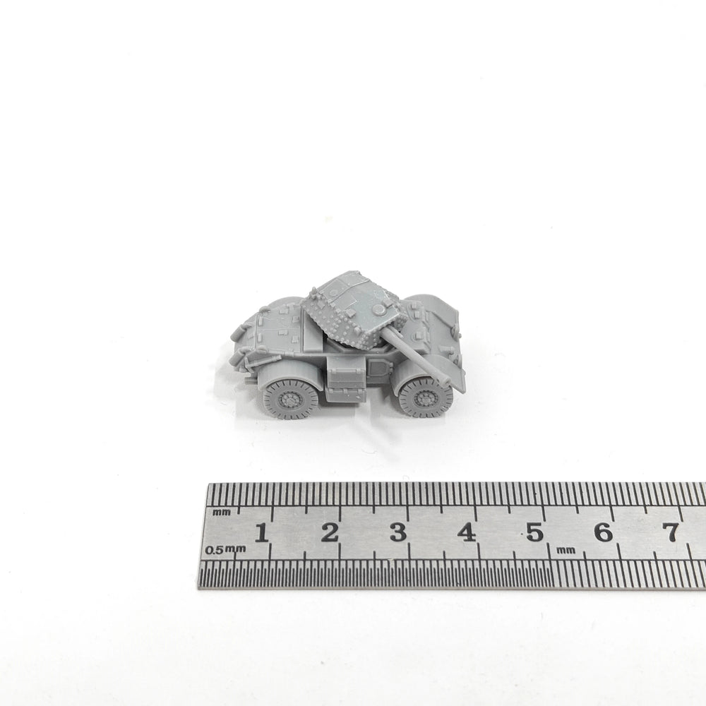 1/144 WWII British Staghound Mk III Armored Car, Resin Model Vehicle Kit, Unassembled and Unpainted