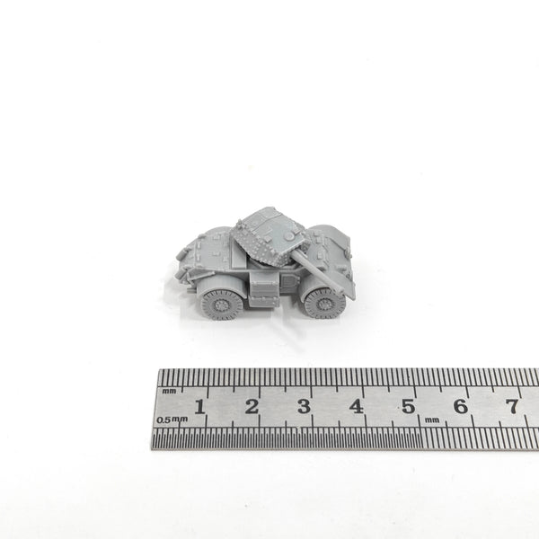 1/144 WWII British Staghound Mk III Armored Car, Resin Model Vehicle Kit, Unassembled and Unpainted