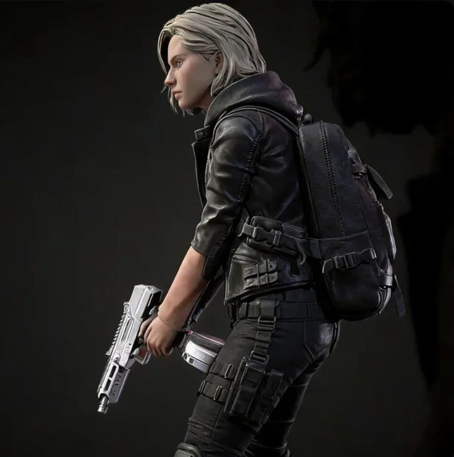 38mm Modern Female Tactical Operator Rifle Ready, Resin Model Figure Kit, Unassembled and Unpainted