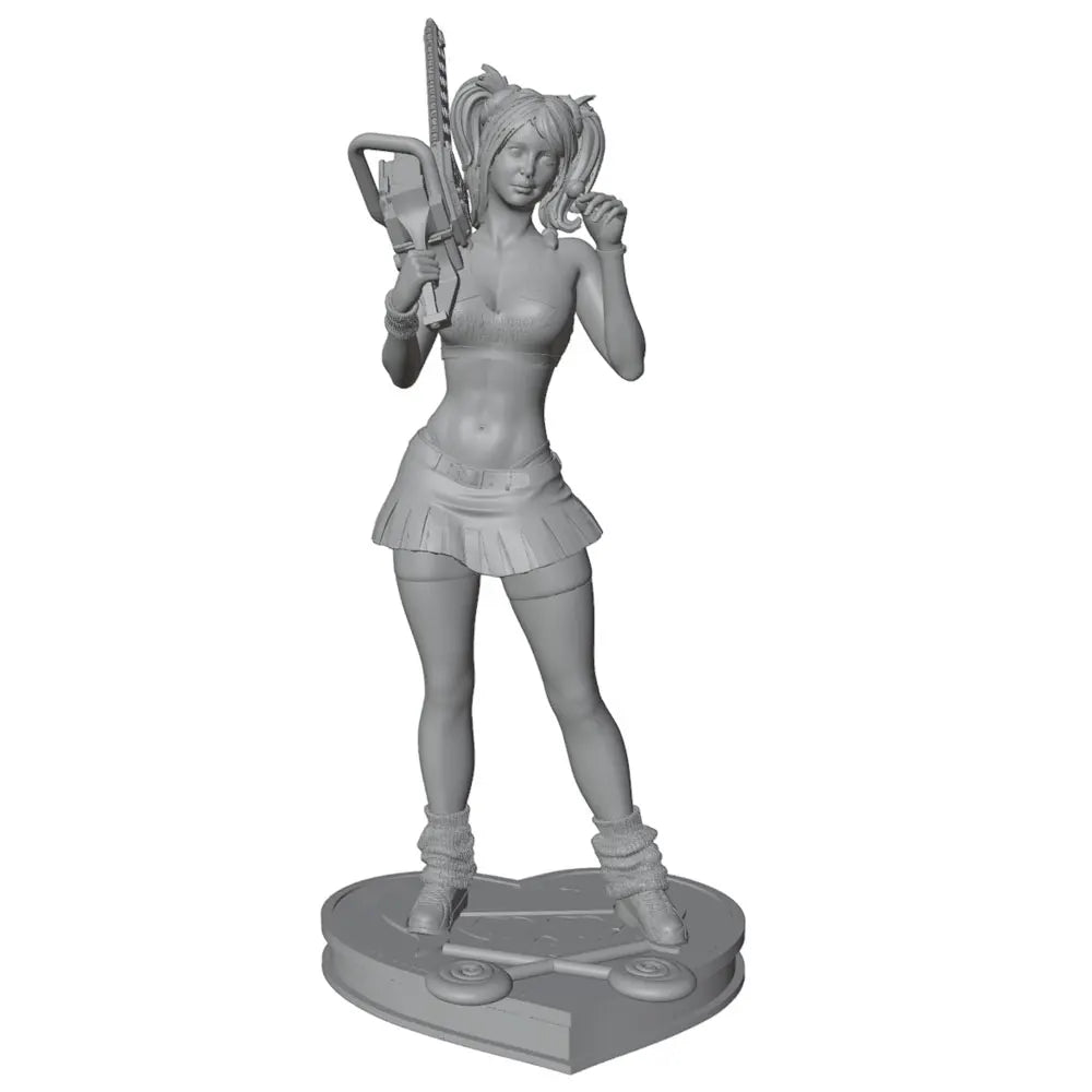 75mm Girl with Twin-Tails, Resin Model Figure Kit, Anime Theme, Unassembled and Unpainted