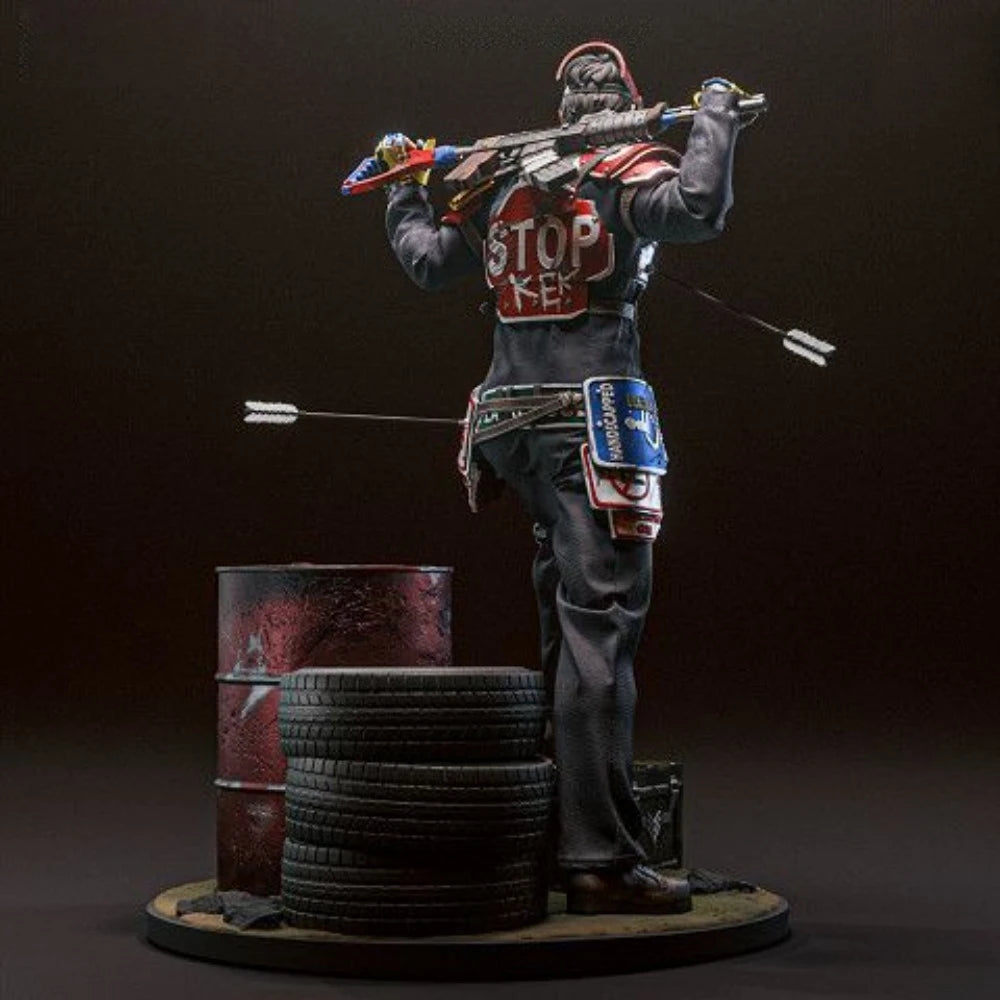 Post-Apocalyptic Survivors, 4 Figures, Resin Model Figure Kit, Sci-Fi Theme, Unassembled and Unpainted