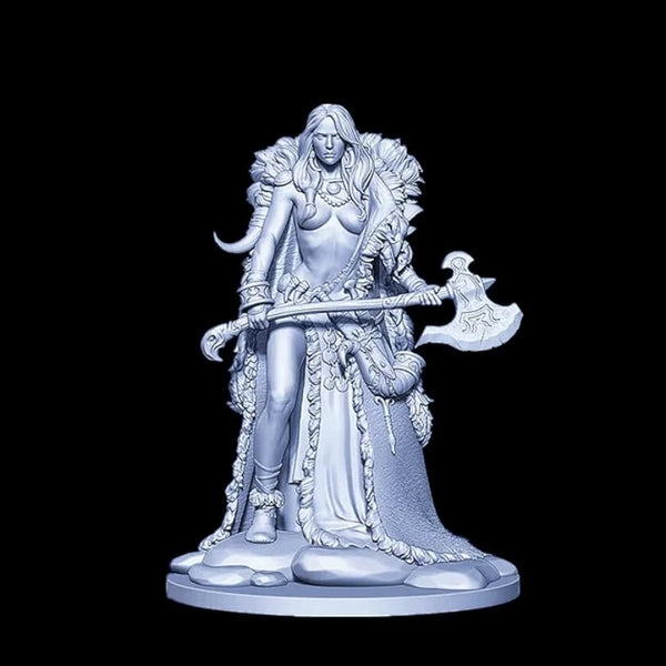 1/24 Female Fantasy Warrior Sorceress, Resin Model Figure Kit, Fantasy Theme, Unassembled and Unpainted