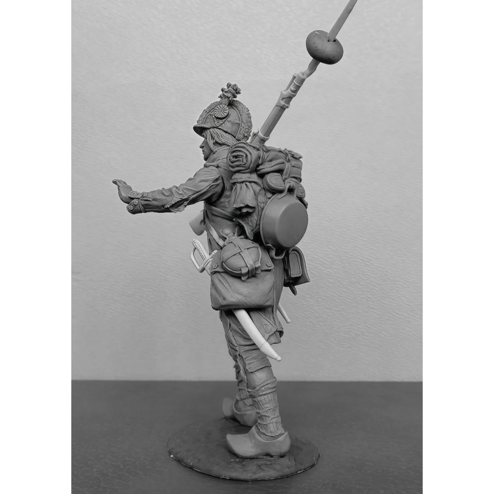 54mm Napoleonic French Rifleman, Resin Model Figure Kit, Unassembled and Unpainted