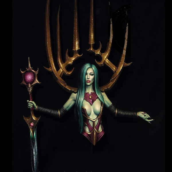 1/10 Elf Sorceress, Resin Model Bust Kit, Fantasy Theme, Unassembled and Unpainted