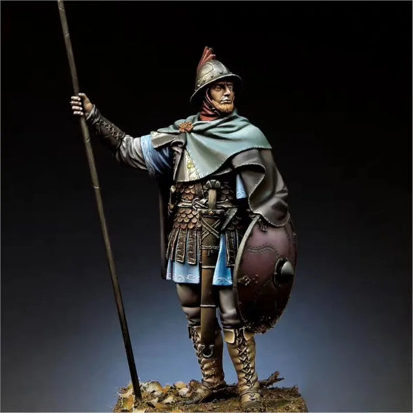 Medieval Carolingian Cavalryman, Resin Model Figure Kit, Unassembled and Unpainted