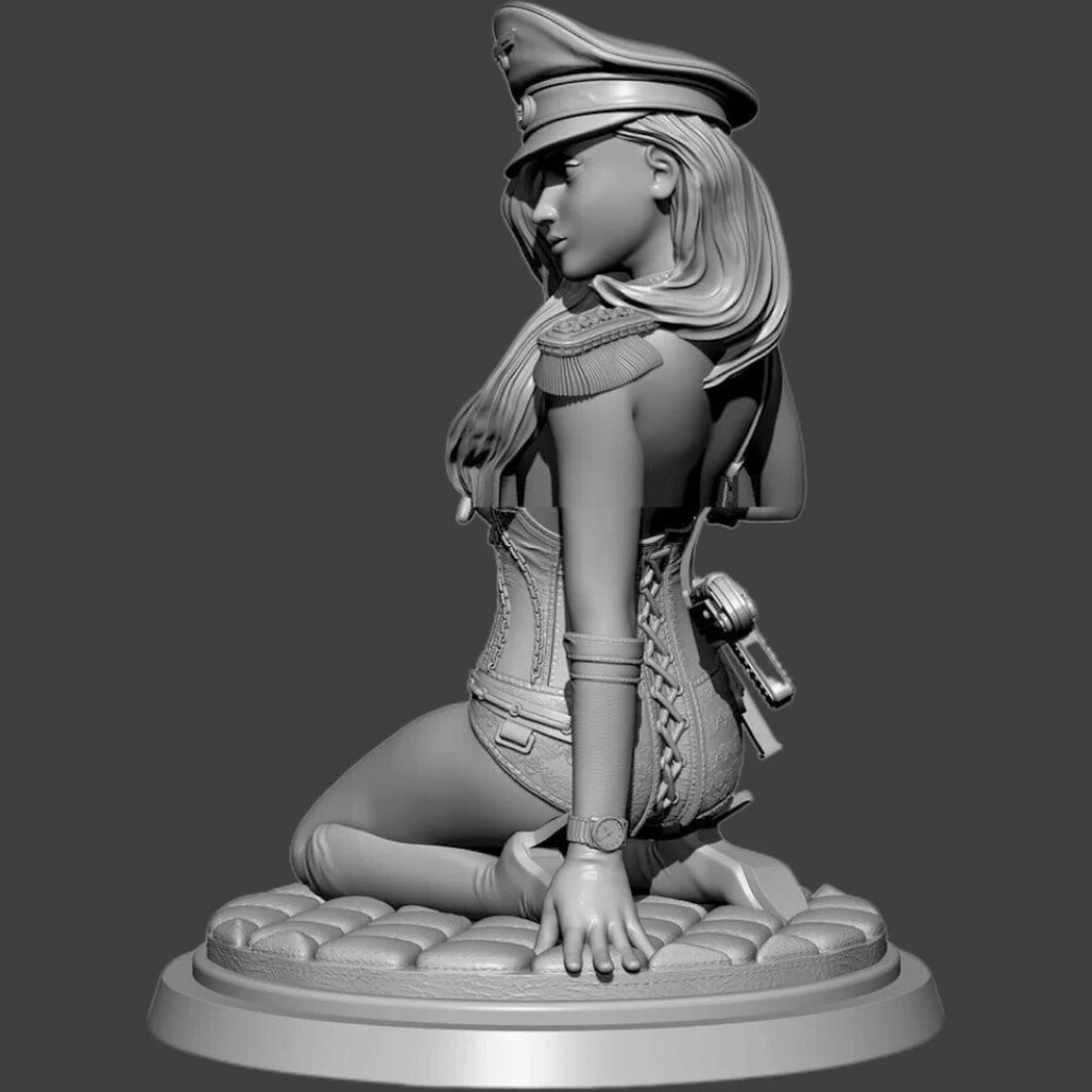 1/18 Female Soldiers Pin-up Set, 3 Figures, Resin Model Figure Kit, Unassembled and Unpainted