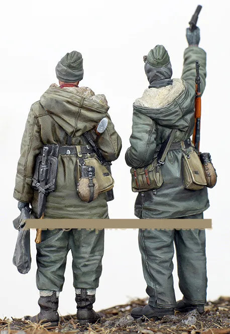 1/35 WWII German Wehrmacht Set, 4 Figures, Resin Model Figure Kit, Unassembled and Unpainted