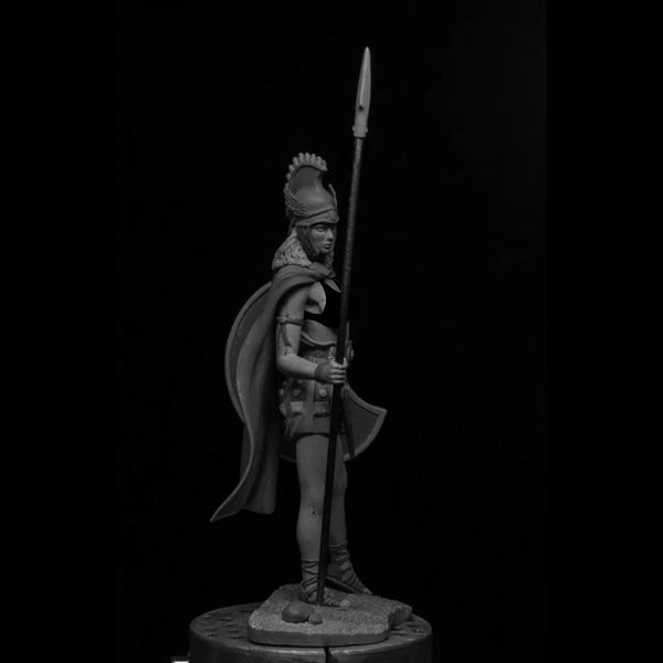 1/24 Amazonian Warrior with Crested Helm, Resin Model Figure Kit, Fantasy Theme, Unassembled and Unpainted