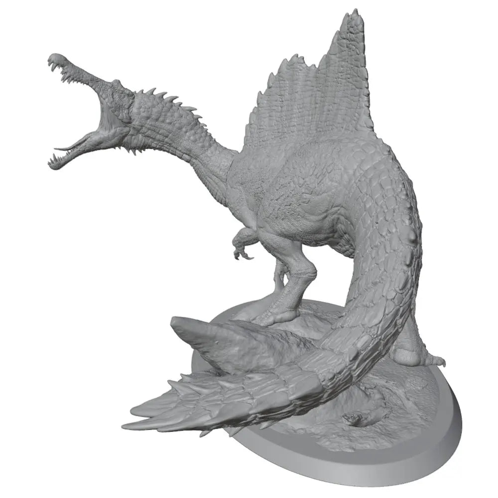 1/100 Spinosaurus & Theropod Dinosaurs, 3 Figures, Resin Model Creature Kit, Wildlife Theme, Unassembled and Unpainted