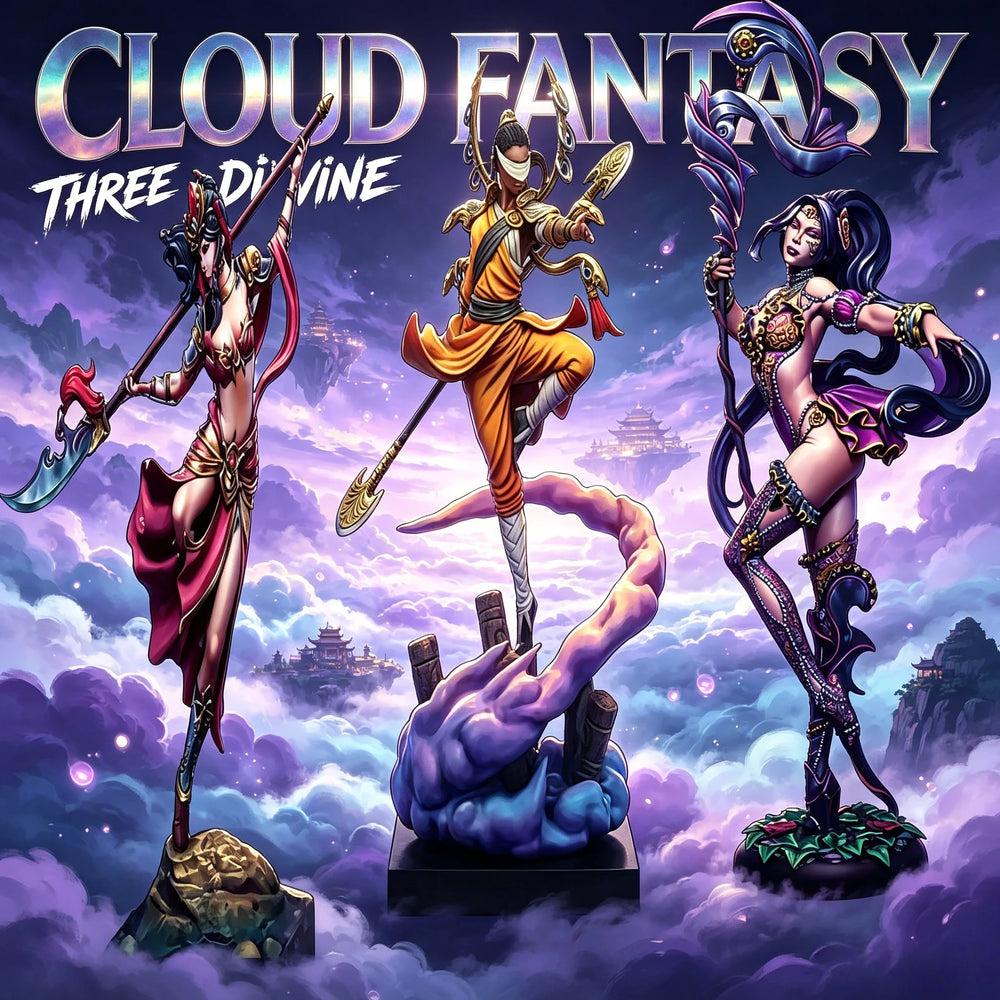 1/24 Three Divine Goddesses, 3 Figures, Resin Model Figure Kit, Fantasy Theme, Unassembled and Unpainted