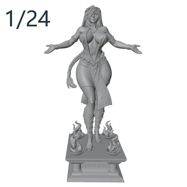 1/24 Pin-Up with Mythological Base, Resin Model Figure Kit, Unassembled and Unpainted
