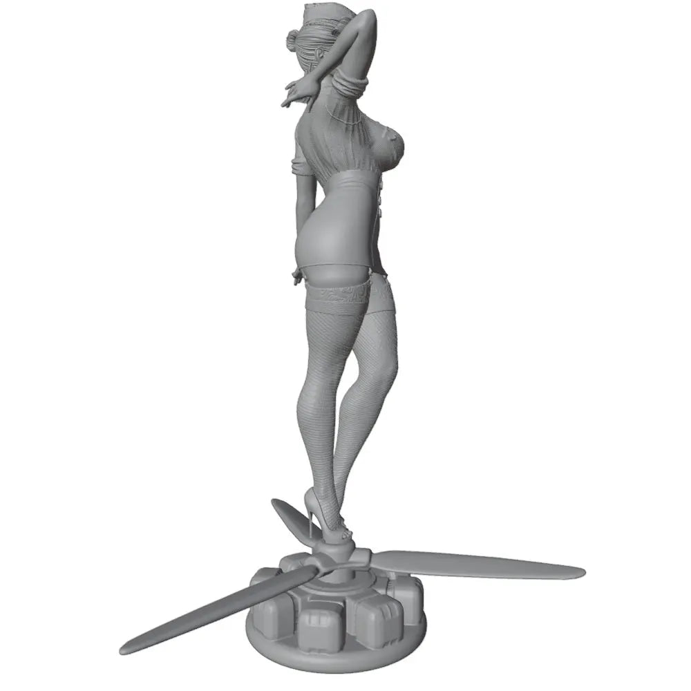1/24 WWII Female Pilot, Resin Model Figure Kit, Unassembled and Unpainted