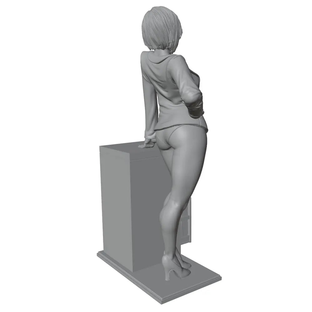 75mm Female Office, Resin Model Figure Kit, Unassembled and Unpainted