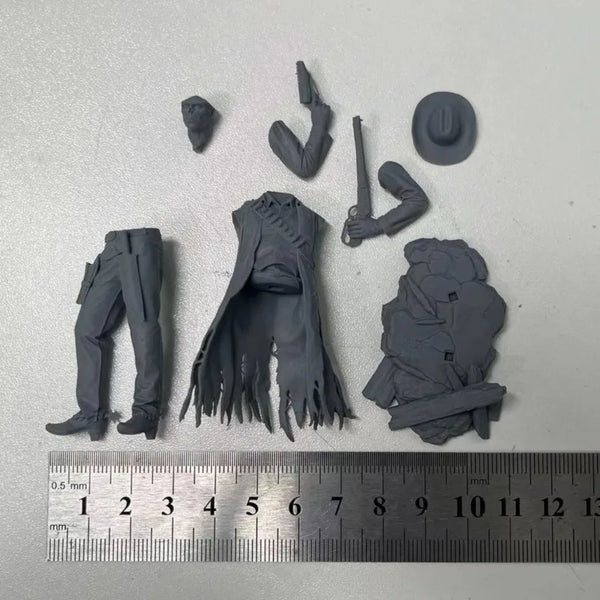 1/24 Ghoul Western Gunslinger, Resin Model Figure Kit, Fantasy Theme, Unassembled and Unpainted