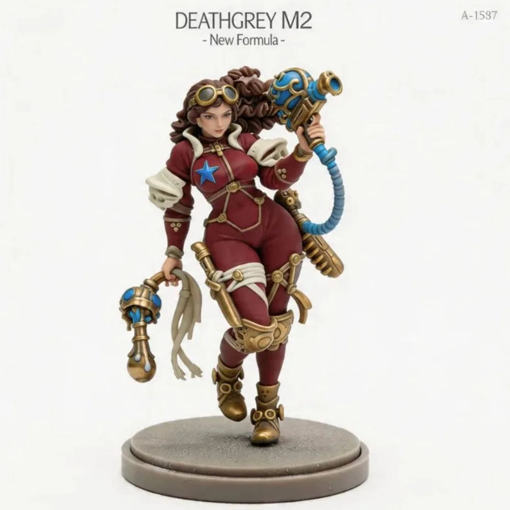 38mm Steampunk Female Warrior, Resin Model Figure Kit, Fantasy Theme, Unassembled and Unpainted
