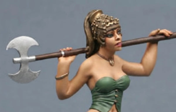 80mm Warrior Maiden, Resin Model Figure Kit, Fantasy Theme, Unassembled and Unpainted