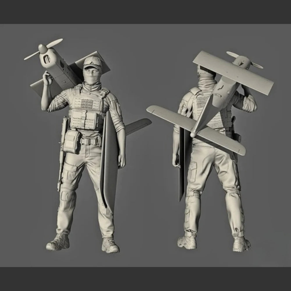 1/16 Modern Russian Drone Operator, Resin Model Figure Kit, Unassembled and Unpainted