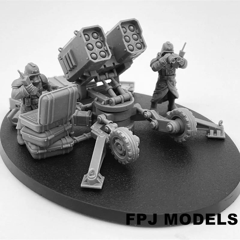 28mm Military Squad with Heavy Weapons, 28 Figures, Resin Model Figure Kit, Sci-Fi Theme, Unassembled and Unpainted