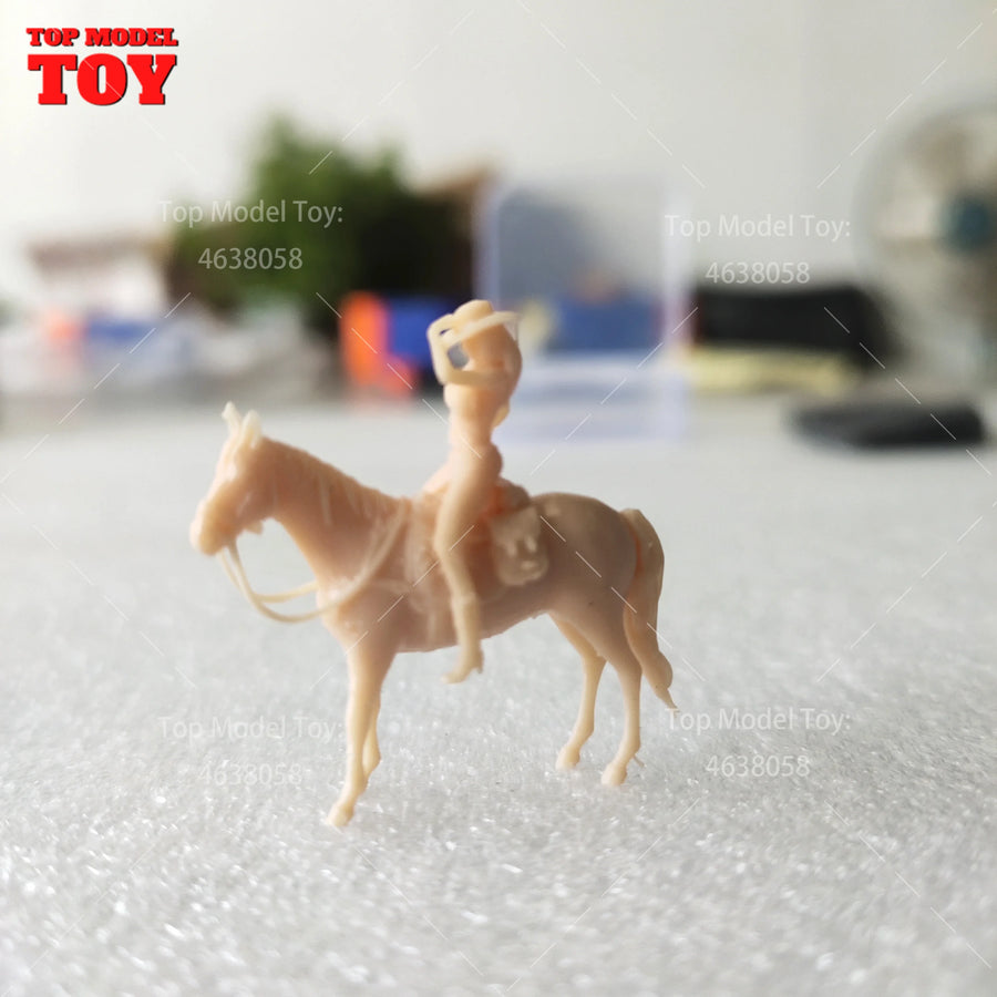 Pinup Western Cowgirl Standing Pose 1/64 Resin Figure - resin model view 3