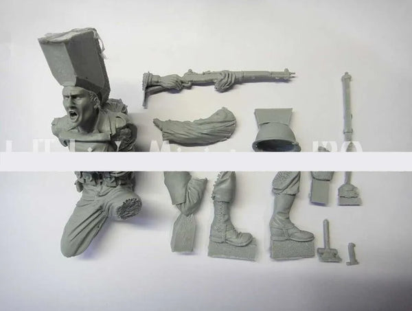1/16 Modern Bearded Tactical Operator with RPG Launcher, Resin Model Figure Kit, Unassembled and Unpainted