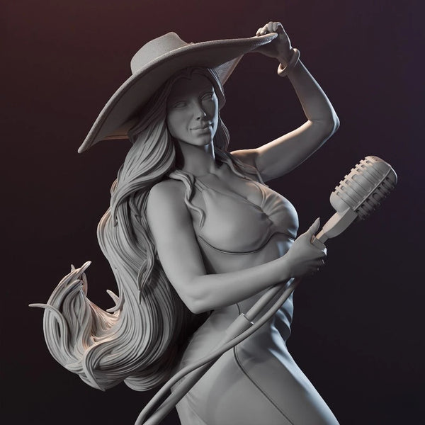 Showgirl Performer, Resin Model Figure Kit, Unassembled and Unpainted