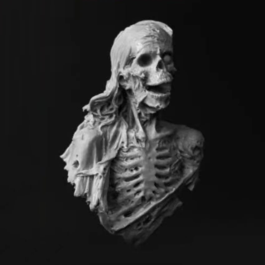 1/16 Skeleton Officer, Resin Model Bust Kit, Fantasy Theme, Unassembled and Unpainted