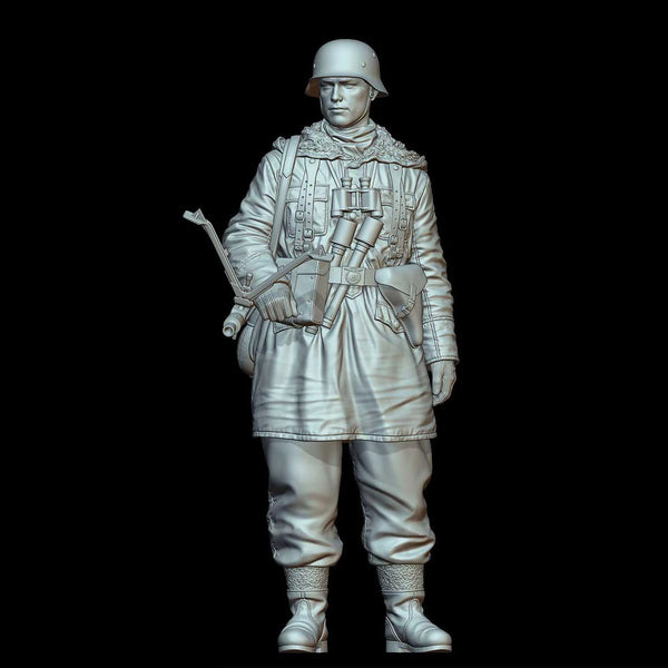 1/16 WWI German Infantryman with Mauser Rifle, Resin Model Figure Kit, Unassembled and Unpainted