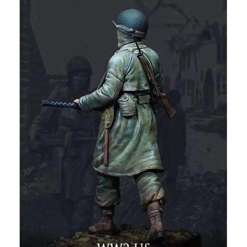 1/16 WWII American Soldier with Rifle and Bandolier, Resin Model Figure Kit, Unassembled and Unpainted