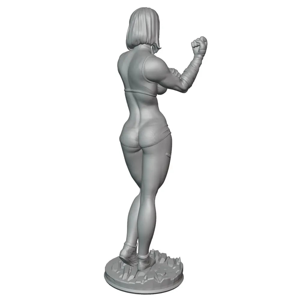 75mm Fantasy Female Fighter, Resin Model Figure Kit, Unassembled and Unpainted