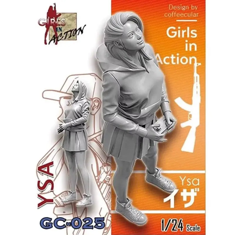 1/24 Ysa Character, Resin Model Figure Kit, Anime Theme, Unassembled and Unpainted