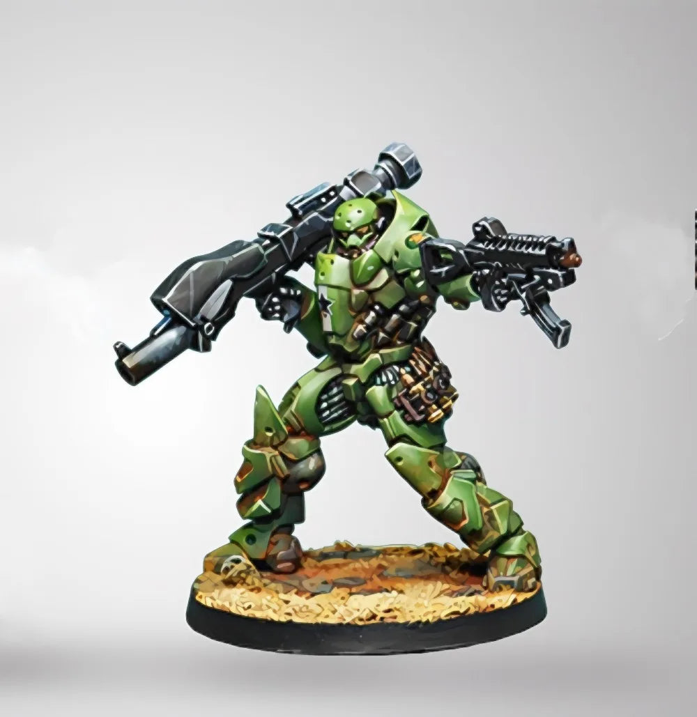28mm Al Fasid Heavy Assault Infantry, Resin Model Figure Kit, Military Theme, Unassembled and Unpainted