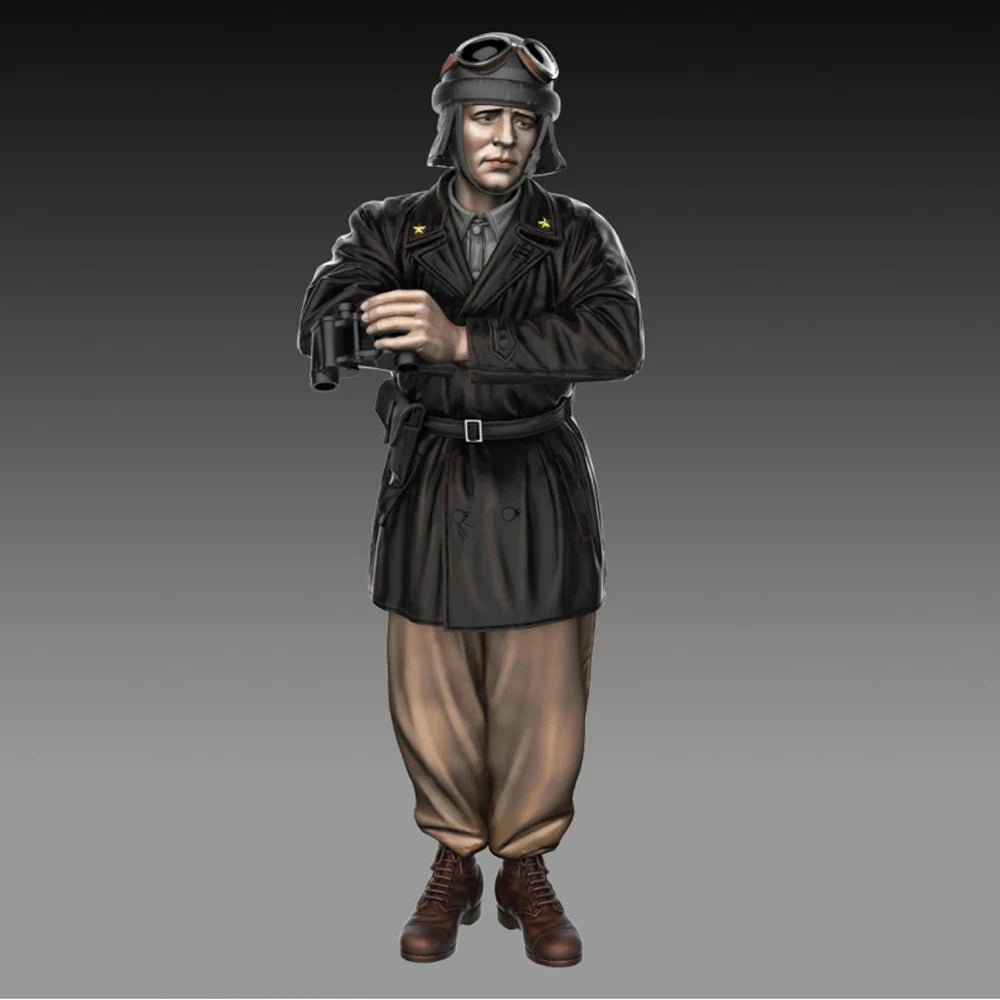 1/35 WWII Italian Female Soldier with Pistol, Resin Model Figure Kit, Unassembled and Unpainted