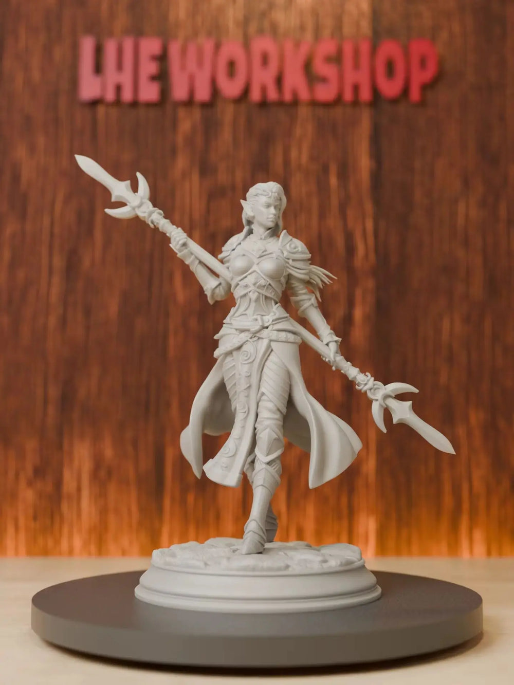 75mm Drow Paladin, Resin Model Figure Kit, Fantasy Theme, Unassembled and Unpainted