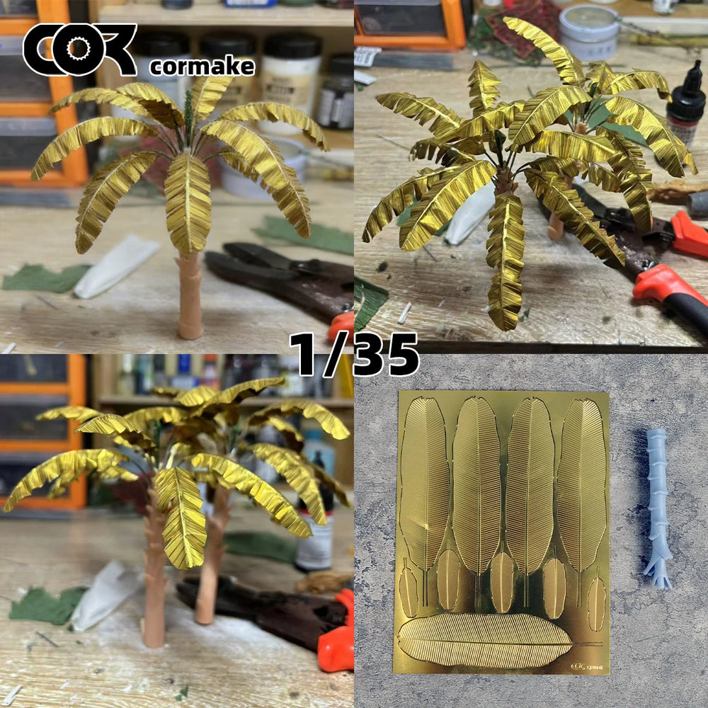 1/35 Tropical Banana Palm, Resin Model Diorama Kit, Wildlife Theme, Unassembled and Unpainted