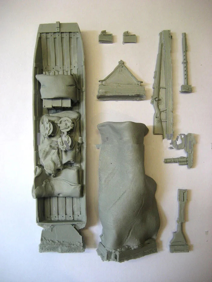 1/16 WWII German Winter Combat Troops, 2 Figures, Resin Model Figure Kit, Unassembled and Unpainted