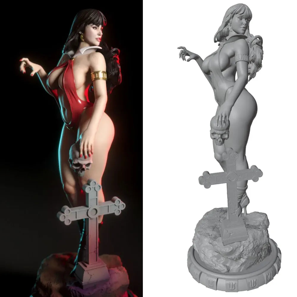 1/24 Seductive Warrior with Sword, Resin Model Figure Kit, Anime Theme, Unassembled and Unpainted