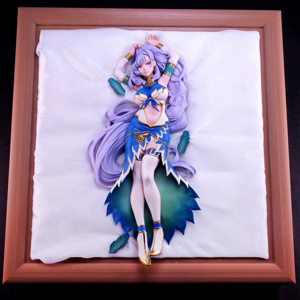 1/24 Sorceress with Purple Hair and Teal Petal Wings, Resin Model Figure Kit, Anime Theme, Unassembled and Unpainted