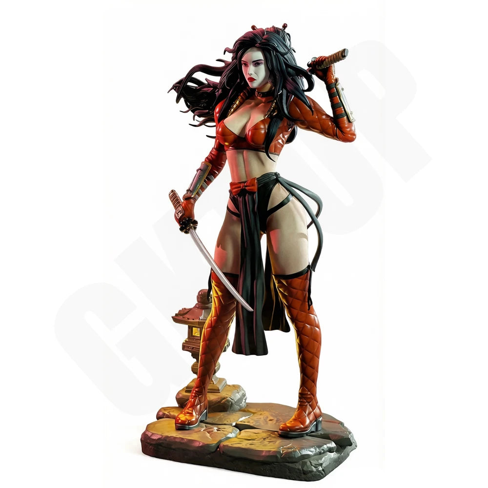 Katana Warrior, Resin Model Figure Kit, Fantasy Theme, Unassembled and Unpainted