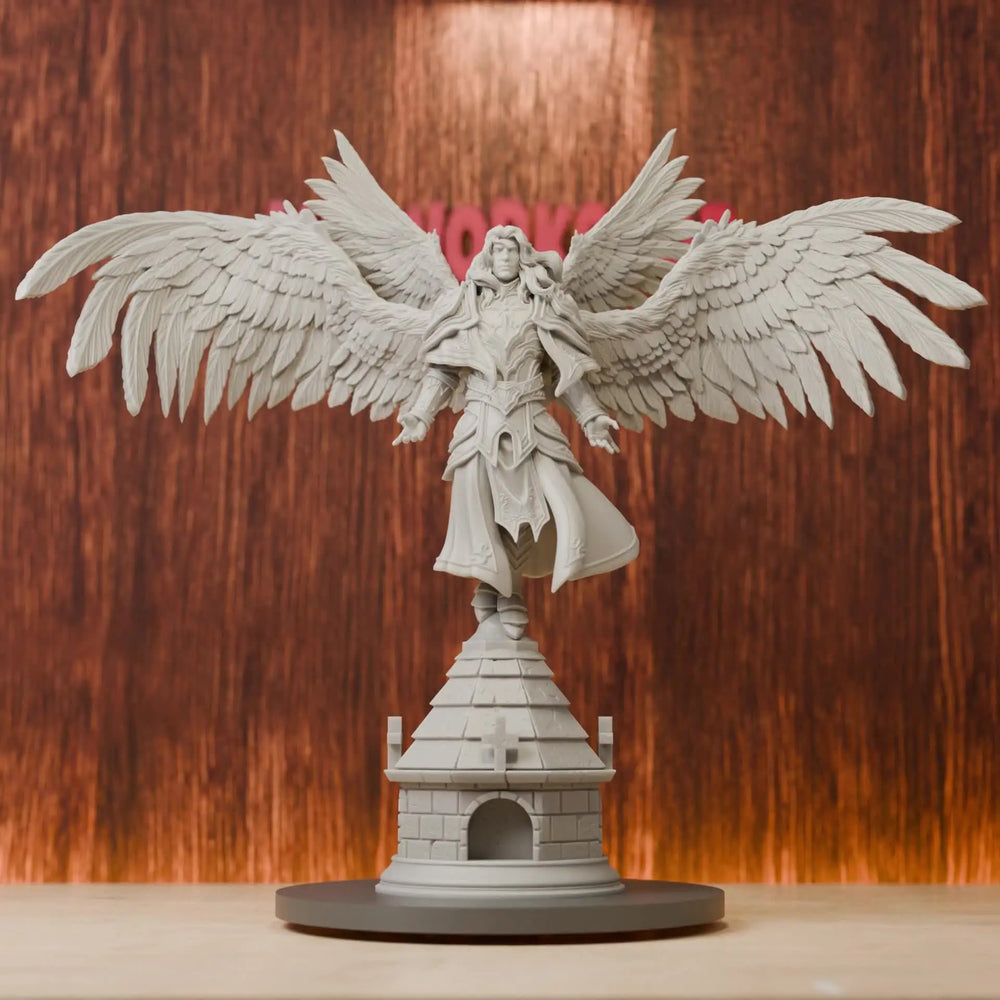 75mm Guardian Angel with Spread Wings, Resin Model Figure Kit, Fantasy Theme, Unassembled and Unpainted